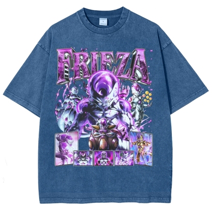 Unisex-Adult Ultra Cotton Washed T-Shirt Graphic FRIEZA V3 TEE