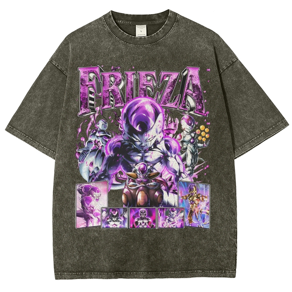Unisex-Adult Ultra Cotton Washed T-Shirt Graphic FRIEZA V3 TEE
