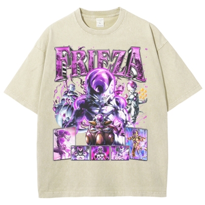 Unisex-Adult Ultra Cotton Washed T-Shirt Graphic FRIEZA V3 TEE