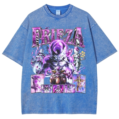 Unisex-Adult Ultra Cotton Washed T-Shirt Graphic FRIEZA V3 TEE