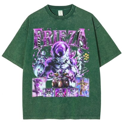 Unisex-Adult Ultra Cotton Washed T-Shirt Graphic FRIEZA V3 TEE
