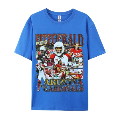 Unisex-Adult Ultra Cotton Washed T-Shirt Graphic LARRY FITZGERALD - CARDINALS TEE