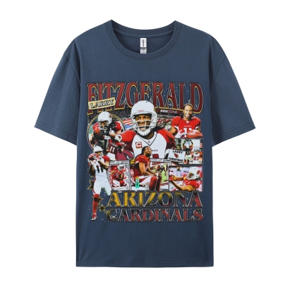 Unisex-Adult Ultra Cotton Washed T-Shirt Graphic LARRY FITZGERALD - CARDINALS TEE