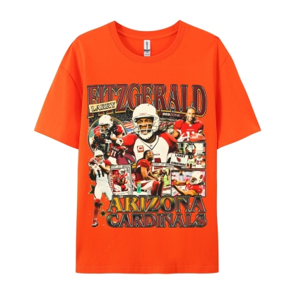Unisex-Adult Ultra Cotton Washed T-Shirt Graphic LARRY FITZGERALD - CARDINALS TEE