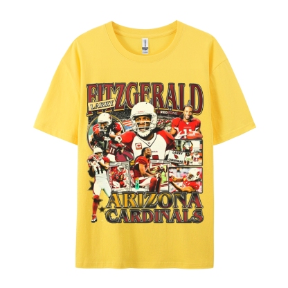 Unisex-Adult Ultra Cotton Washed T-Shirt Graphic LARRY FITZGERALD - CARDINALS TEE