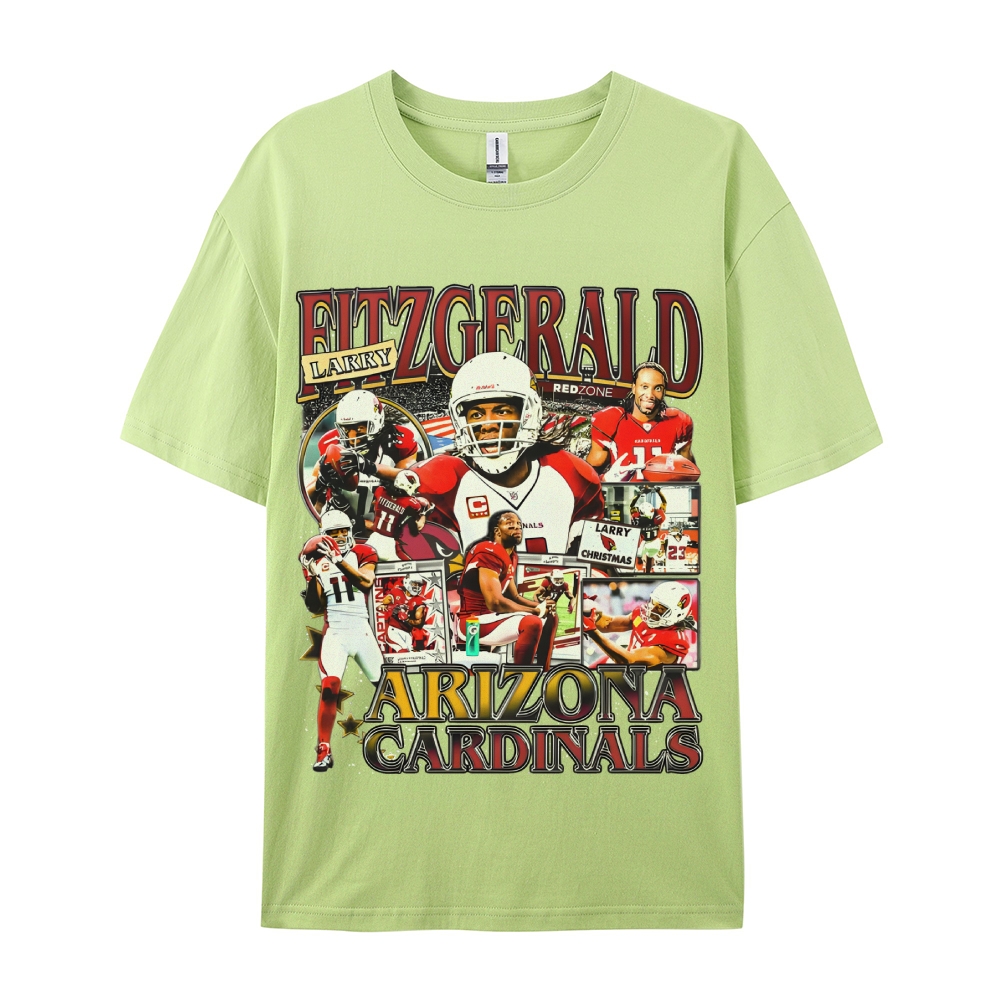 Unisex-Adult Ultra Cotton Washed T-Shirt Graphic LARRY FITZGERALD - CARDINALS TEE