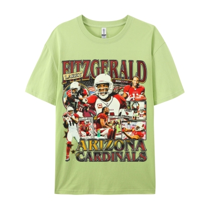 Unisex-Adult Ultra Cotton Washed T-Shirt Graphic LARRY FITZGERALD - CARDINALS TEE