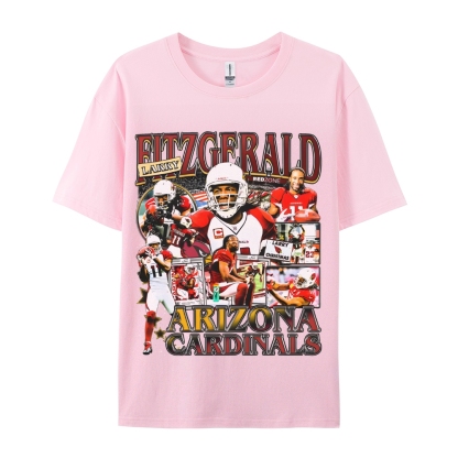 Unisex-Adult Ultra Cotton Washed T-Shirt Graphic LARRY FITZGERALD - CARDINALS TEE