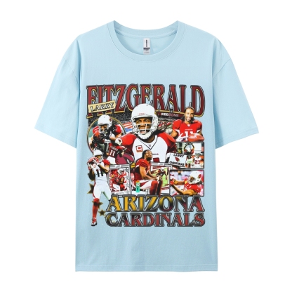 Unisex-Adult Ultra Cotton Washed T-Shirt Graphic LARRY FITZGERALD - CARDINALS TEE