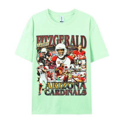 Unisex-Adult Ultra Cotton Washed T-Shirt Graphic LARRY FITZGERALD - CARDINALS TEE