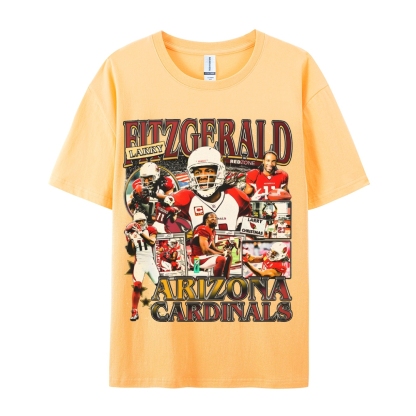 Unisex-Adult Ultra Cotton Washed T-Shirt Graphic LARRY FITZGERALD - CARDINALS TEE