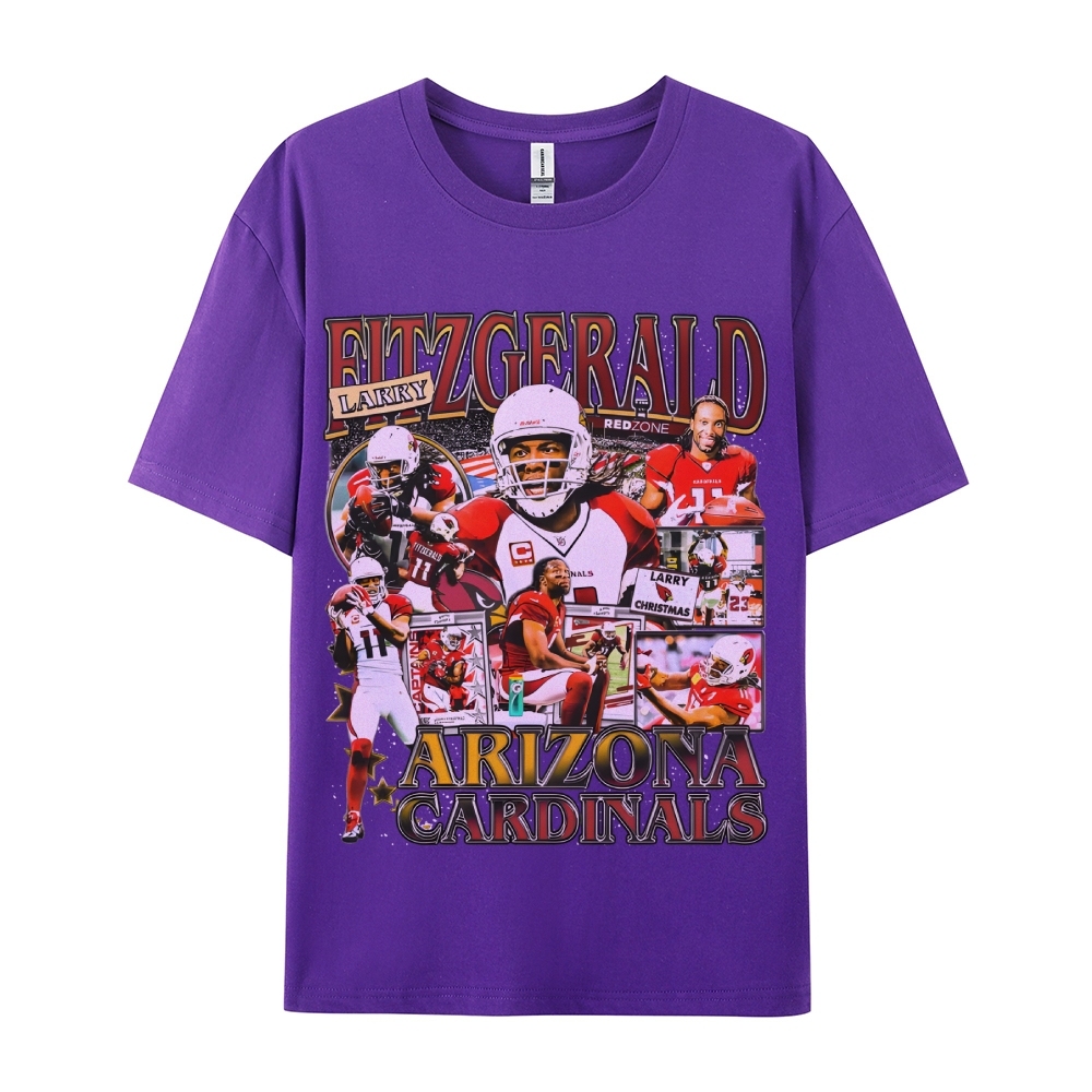 Unisex-Adult Ultra Cotton Washed T-Shirt Graphic LARRY FITZGERALD - CARDINALS TEE
