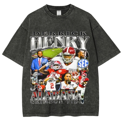 DERRICK HENRY - ALABAMA Tee Unisex Fit Washed T-Shirt
