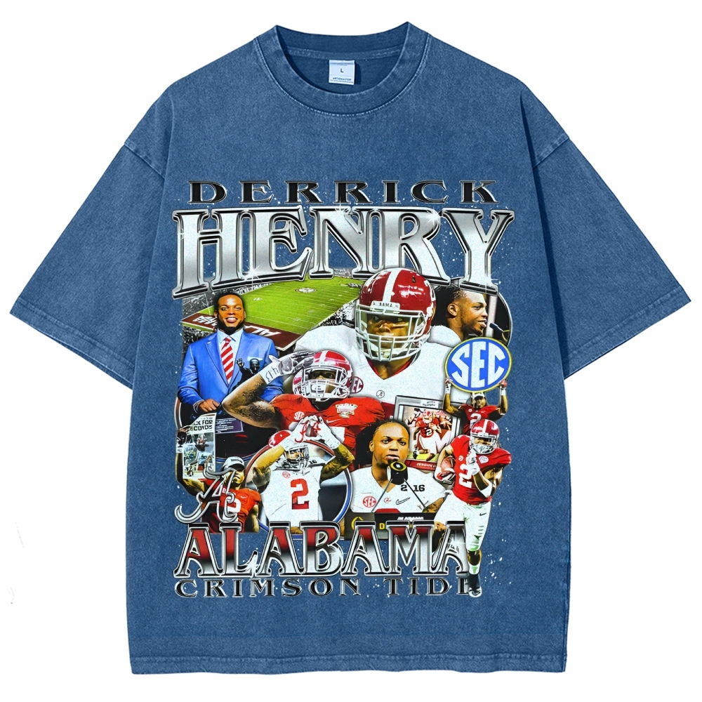 DERRICK HENRY - ALABAMA Tee Unisex Fit Washed T-Shirt