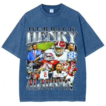 DERRICK HENRY - ALABAMA Tee Unisex Fit Washed T-Shirt