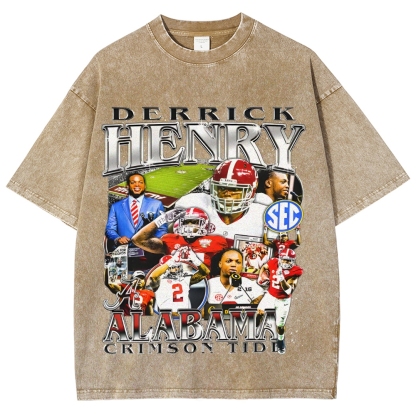 DERRICK HENRY - ALABAMA Tee Unisex Fit Washed T-Shirt