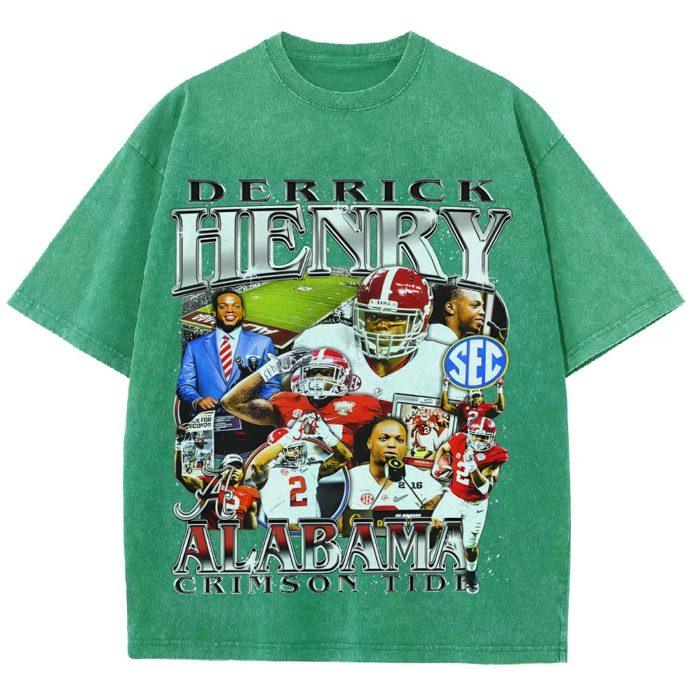 DERRICK HENRY - ALABAMA Tee Unisex Fit Washed T-Shirt