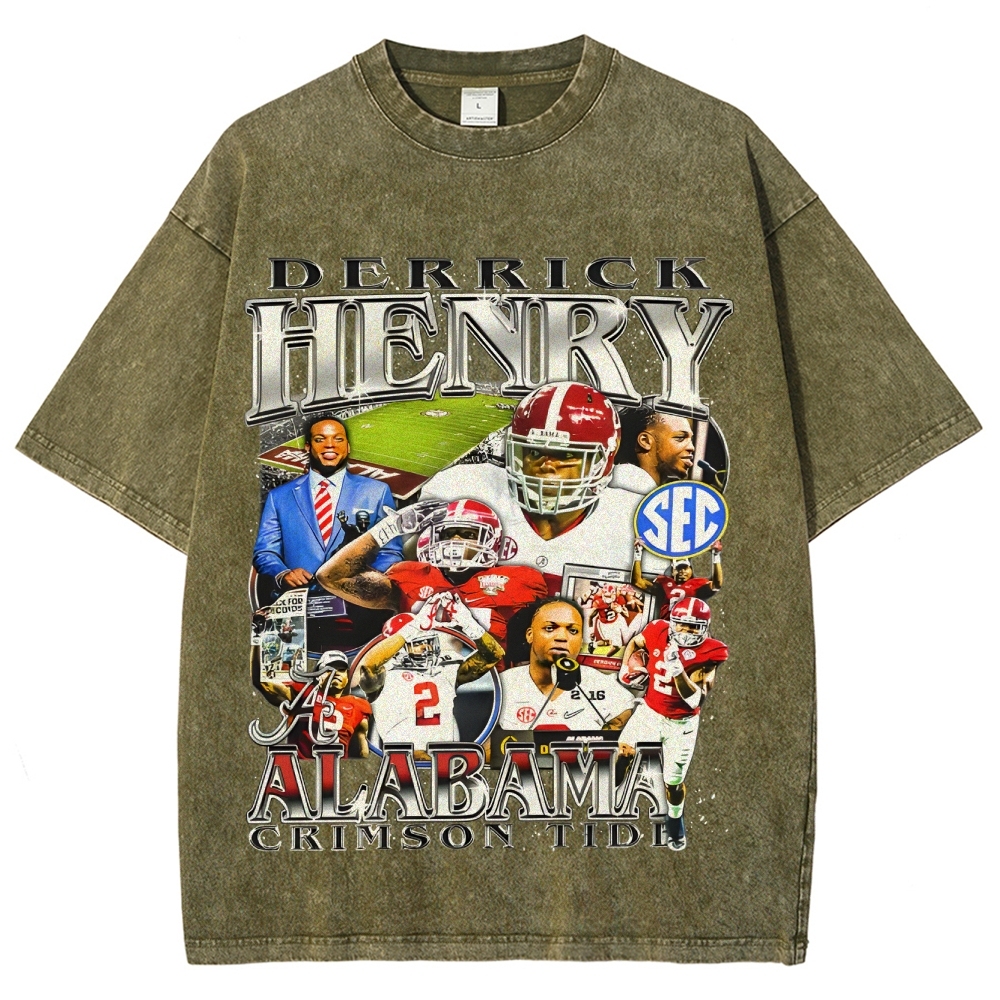 DERRICK HENRY - ALABAMA Tee Unisex Fit Washed T-Shirt