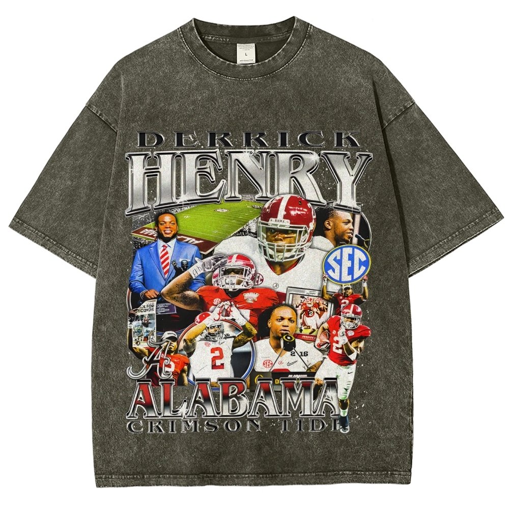 DERRICK HENRY - ALABAMA Tee Unisex Fit Washed T-Shirt