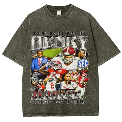 DERRICK HENRY - ALABAMA Tee Unisex Fit Washed T-Shirt