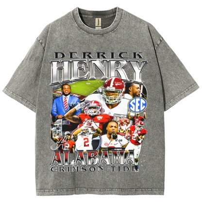 DERRICK HENRY - ALABAMA Tee Unisex Fit Washed T-Shirt