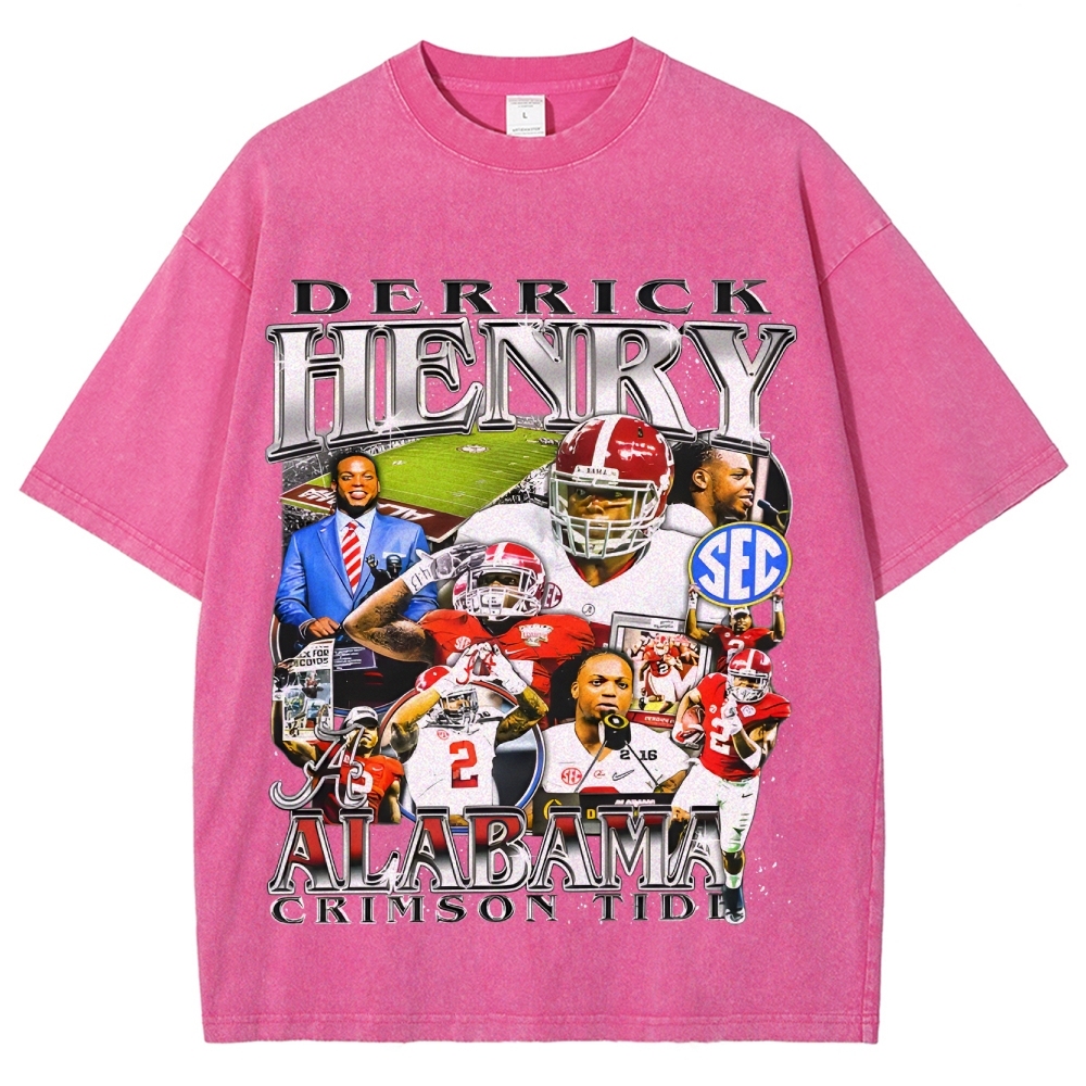 DERRICK HENRY - ALABAMA Tee Unisex Fit Washed T-Shirt