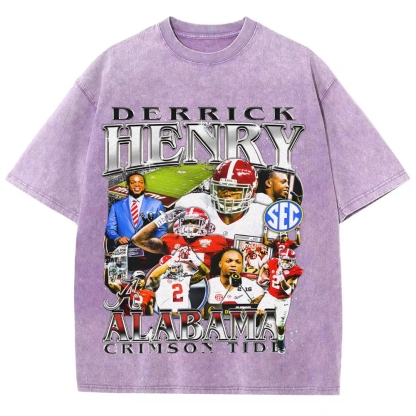 DERRICK HENRY - ALABAMA Tee Unisex Fit Washed T-Shirt