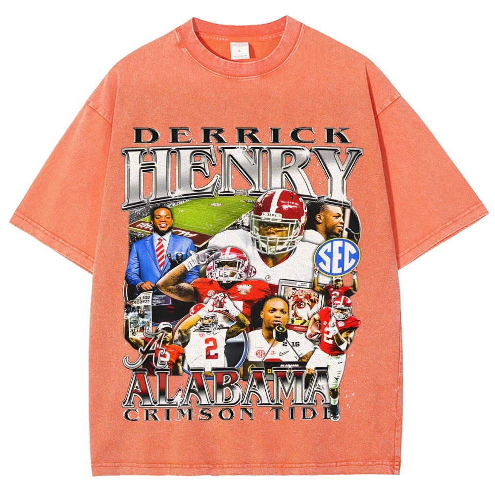 DERRICK HENRY - ALABAMA Tee Unisex Fit Washed T-Shirt