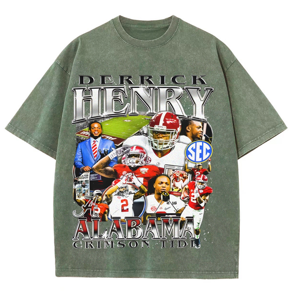 DERRICK HENRY - ALABAMA Tee Unisex Fit Washed T-Shirt