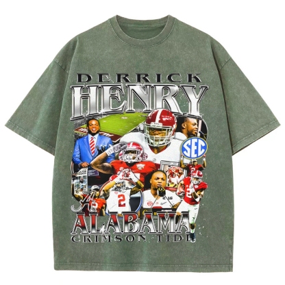 DERRICK HENRY - ALABAMA Tee Unisex Fit Washed T-Shirt