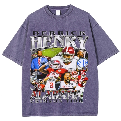 DERRICK HENRY - ALABAMA Tee Unisex Fit Washed T-Shirt
