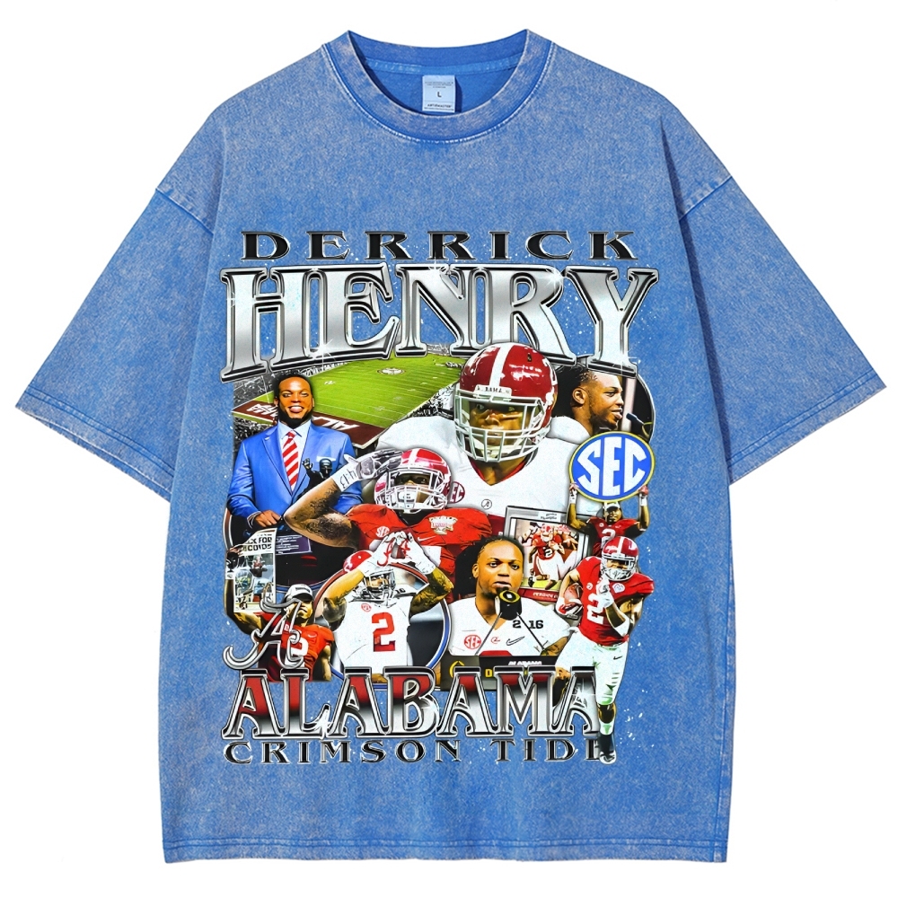 DERRICK HENRY - ALABAMA Tee Unisex Fit Washed T-Shirt