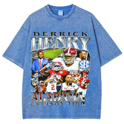 DERRICK HENRY - ALABAMA Tee Unisex Fit Washed T-Shirt