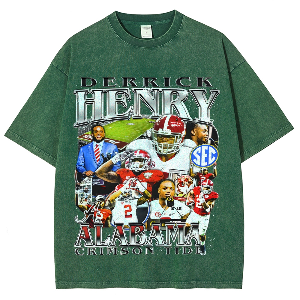 DERRICK HENRY - ALABAMA Tee Unisex Fit Washed T-Shirt