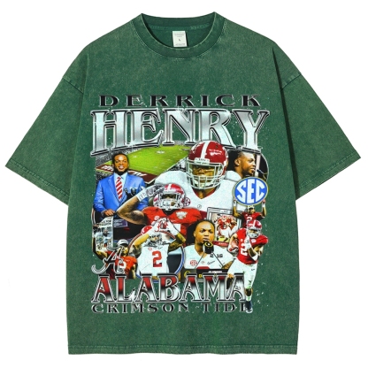 DERRICK HENRY - ALABAMA Tee Unisex Fit Washed T-Shirt