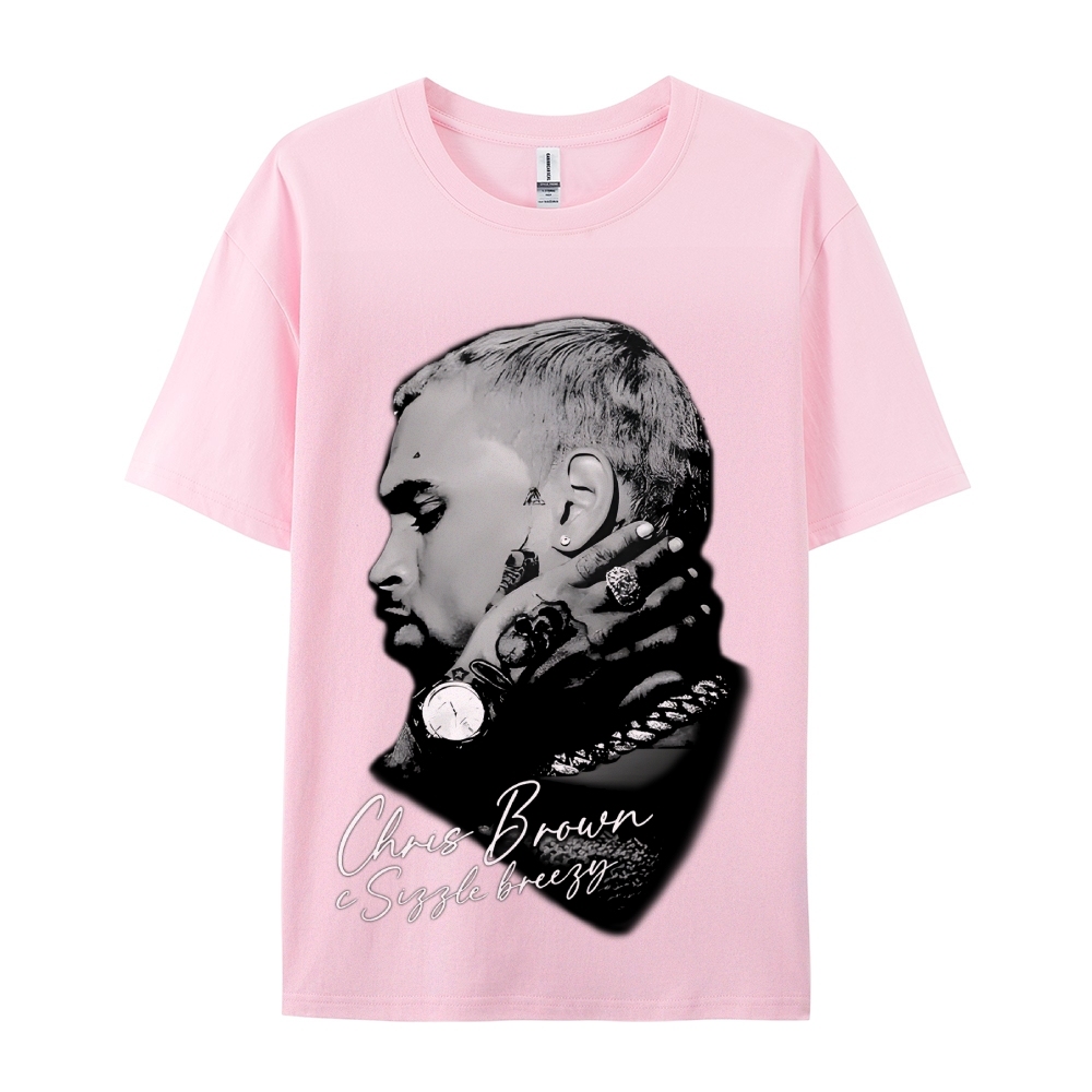 Unisex-Adult Ultra Cotton Washed T-Shirt Graphic CHRIS BROWN BIG FACE V3 TEE