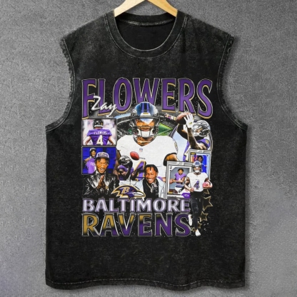Zay flowers-Baltimore ravens Unisex Vintage Washed Tank