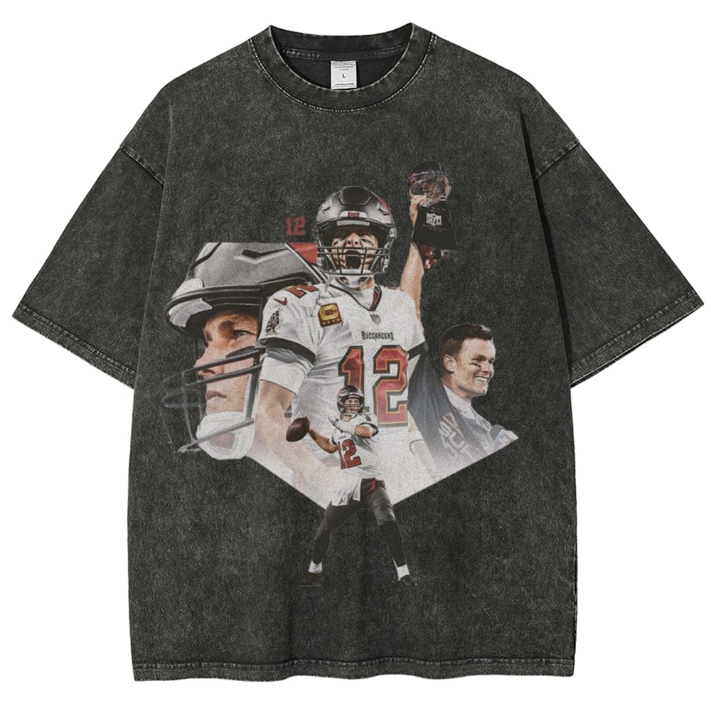 Unisex-Adult Ultra Cotton Washed T-Shirt Graphic Tom Brady 2024 TEE