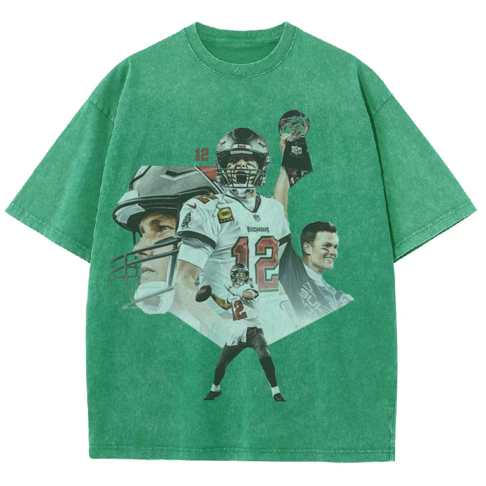 Unisex-Adult Ultra Cotton Washed T-Shirt Graphic Tom Brady 2024 TEE
