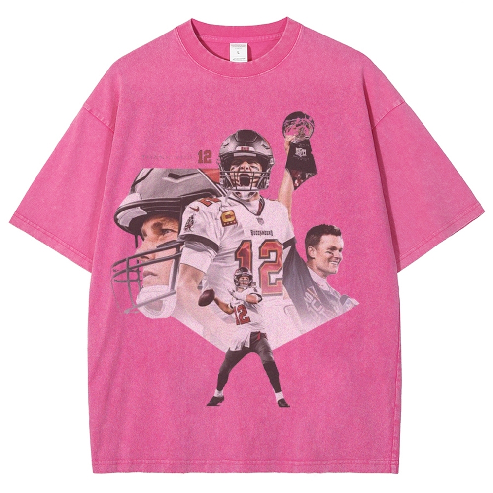 Unisex-Adult Ultra Cotton Washed T-Shirt Graphic Tom Brady 2024 TEE