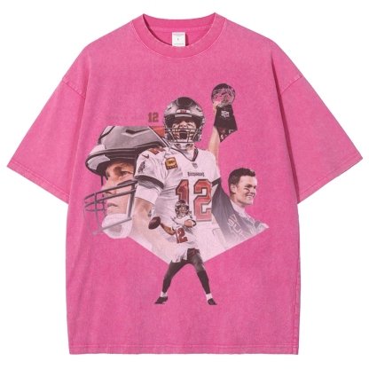 Unisex-Adult Ultra Cotton Washed T-Shirt Graphic Tom Brady 2024 TEE