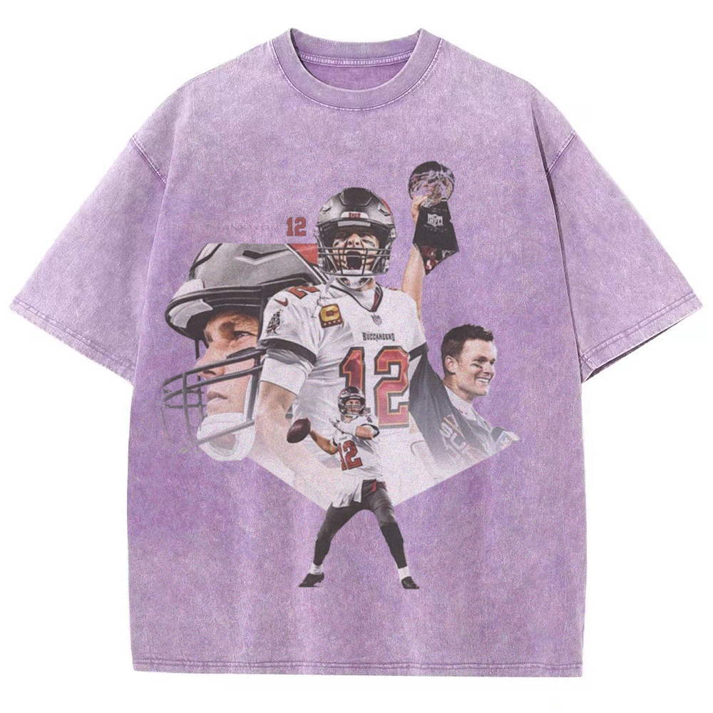 Unisex-Adult Ultra Cotton Washed T-Shirt Graphic Tom Brady 2024 TEE