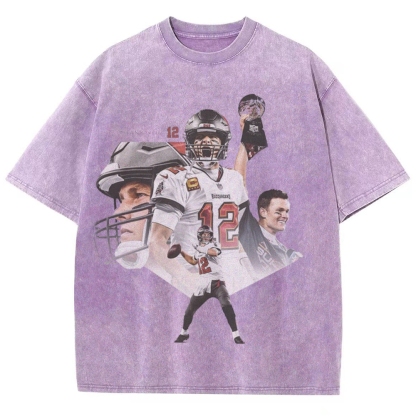 Unisex-Adult Ultra Cotton Washed T-Shirt Graphic Tom Brady 2024 TEE