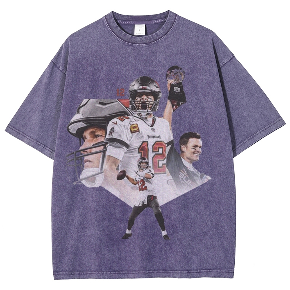 Unisex-Adult Ultra Cotton Washed T-Shirt Graphic Tom Brady 2024 TEE