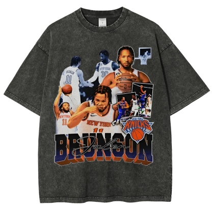 Unisex-Adult Ultra Cotton Washed T-Shirt Graphic JALEN BRUNSON TEE