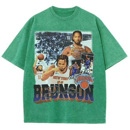 Unisex-Adult Ultra Cotton Washed T-Shirt Graphic JALEN BRUNSON TEE