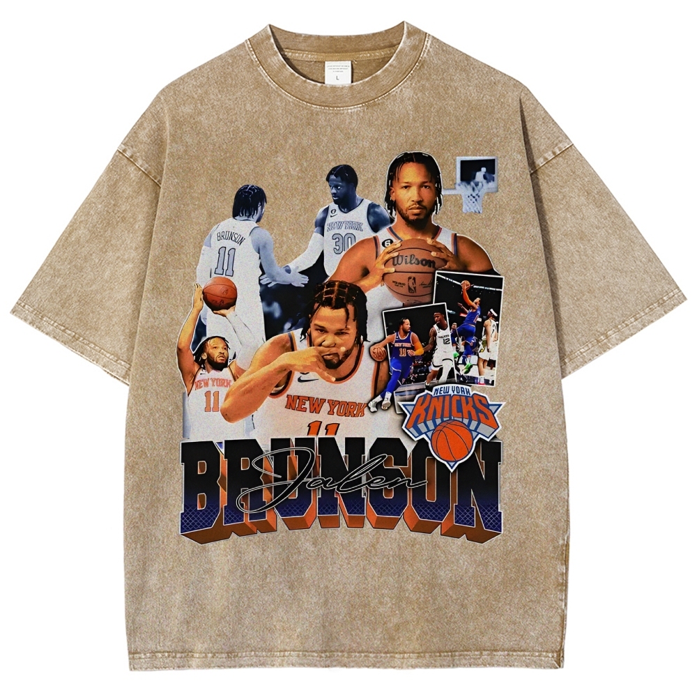 Unisex-Adult Ultra Cotton Washed T-Shirt Graphic JALEN BRUNSON TEE