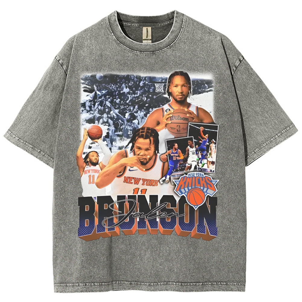 Unisex-Adult Ultra Cotton Washed T-Shirt Graphic JALEN BRUNSON TEE