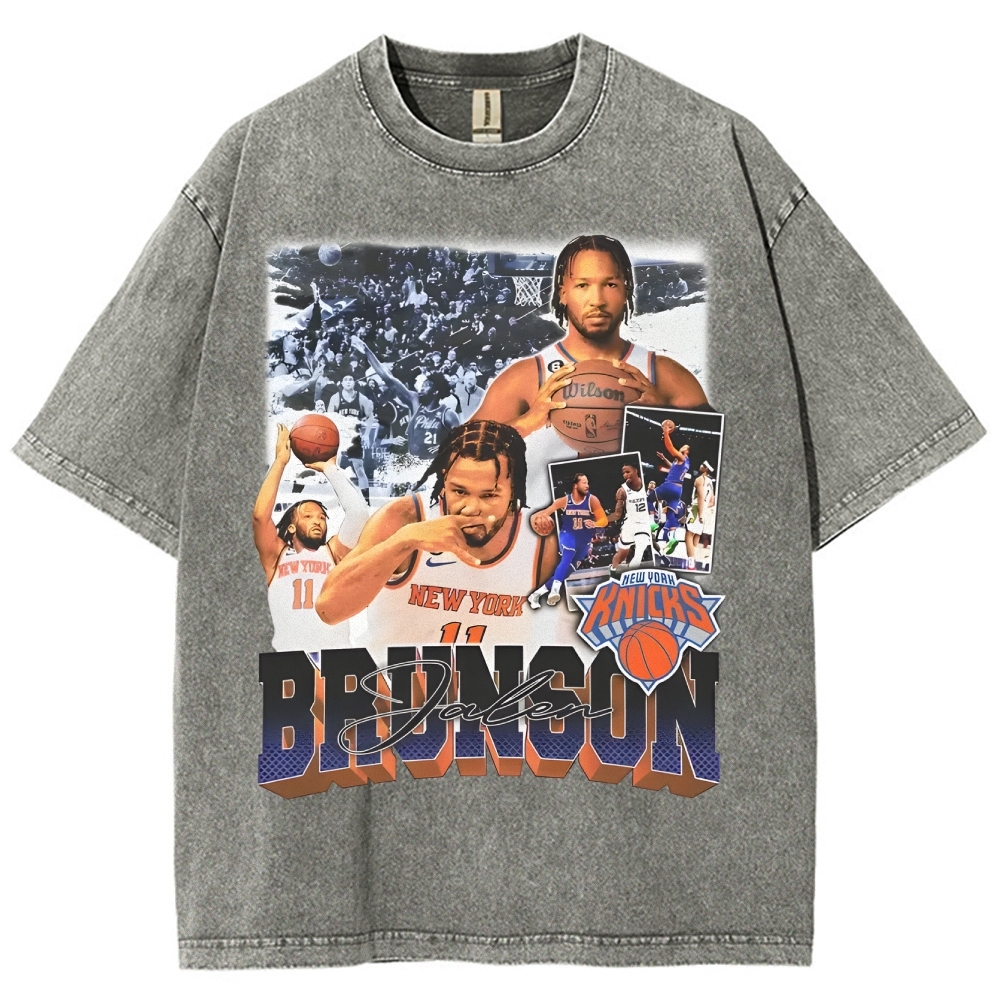 Unisex-Adult Ultra Cotton Washed T-Shirt Graphic JALEN BRUNSON TEE