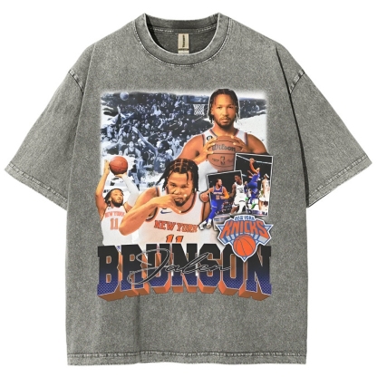Unisex-Adult Ultra Cotton Washed T-Shirt Graphic JALEN BRUNSON TEE